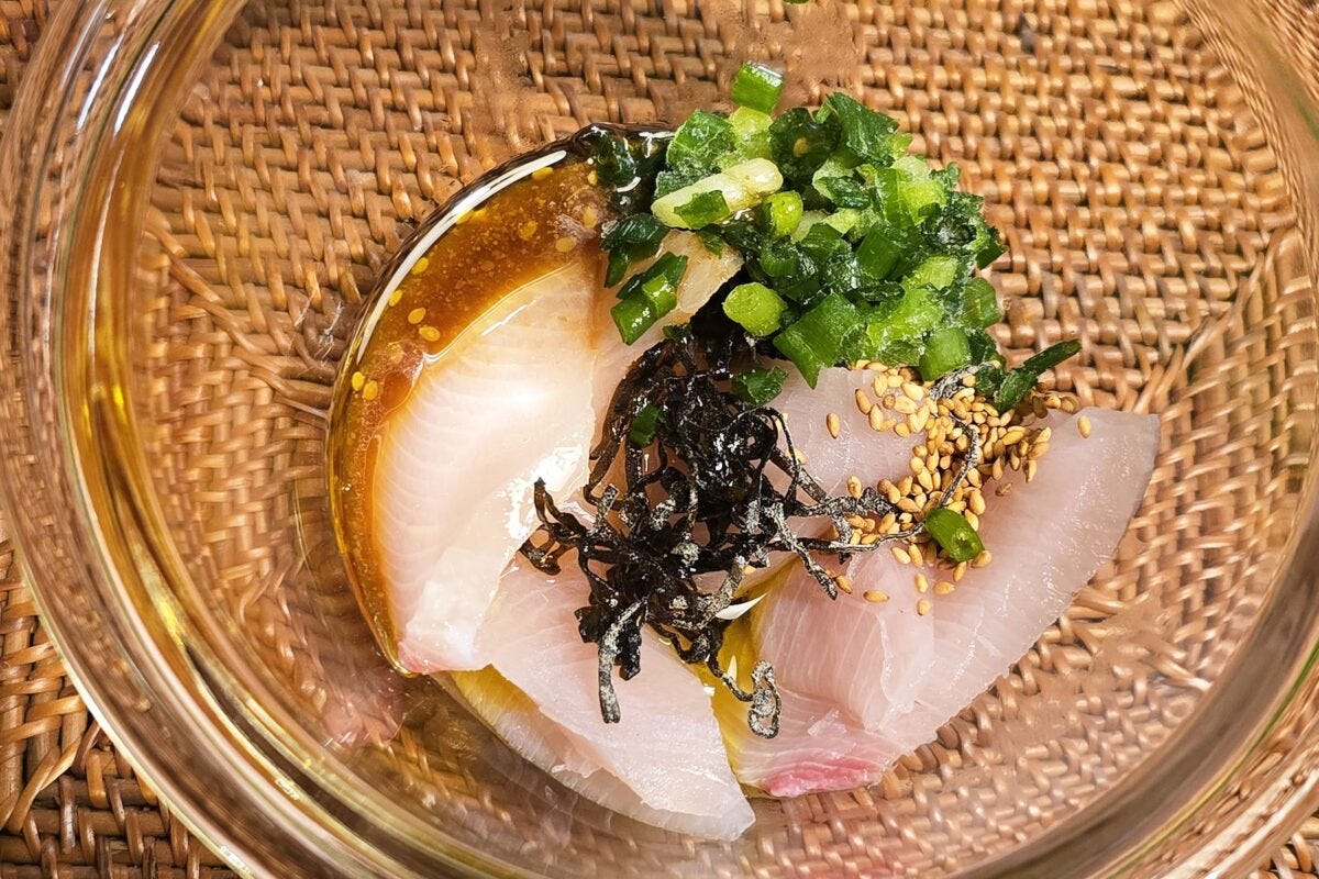 ブリの濃厚ダレ和え・ボウル