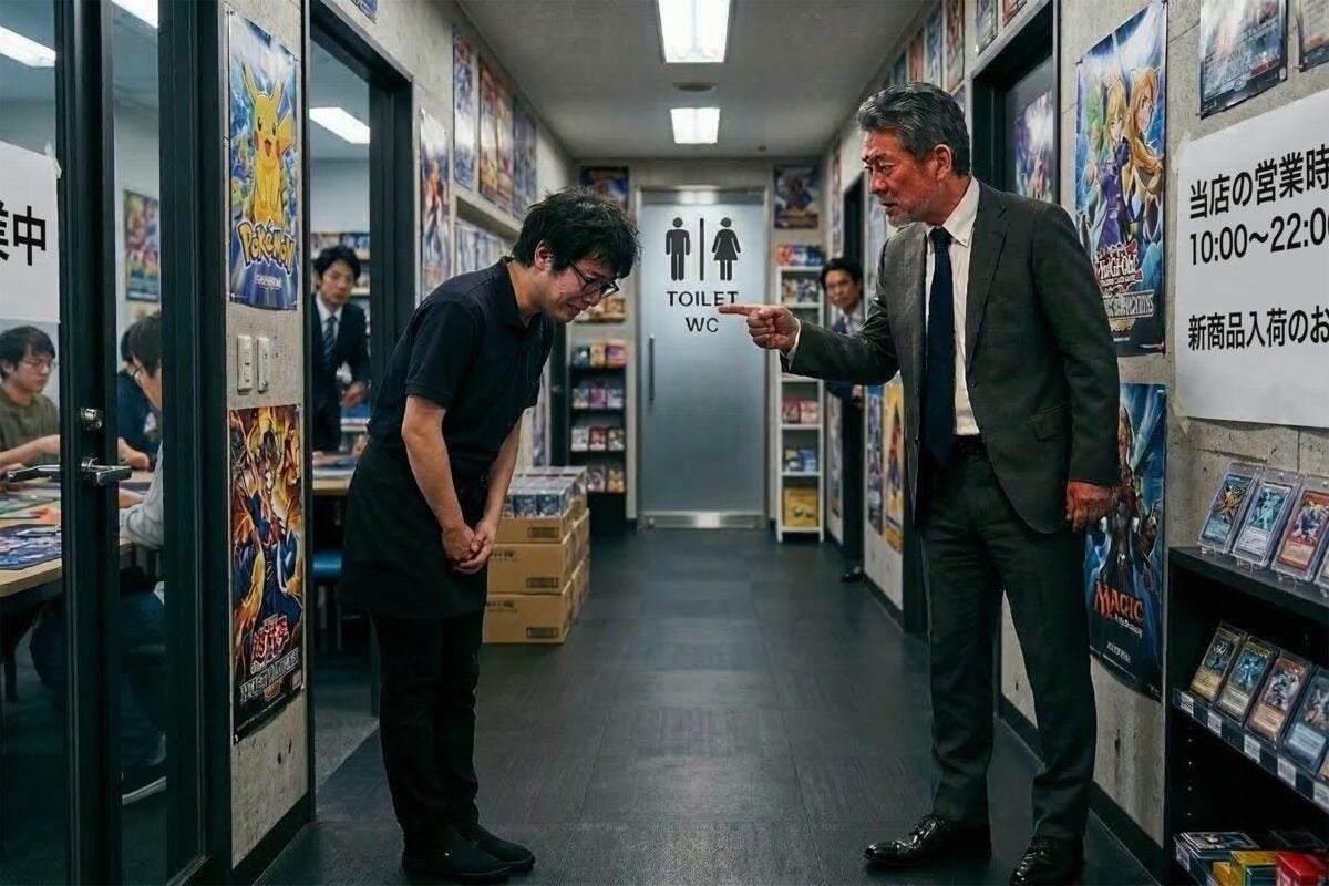 怒る男性と謝罪するスタッフのイメージ