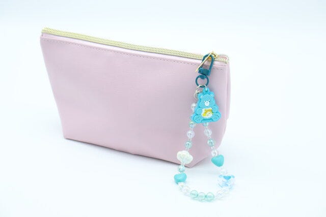 ビーズキーホルダー（ケアベア、B）　使用例