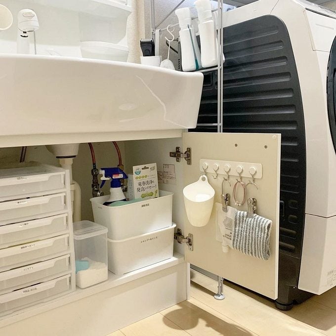 画像3 8 無印 ニトリ 100均でお悩み解消 スッキリ洗面所収納アイデア8選 モデルプレス