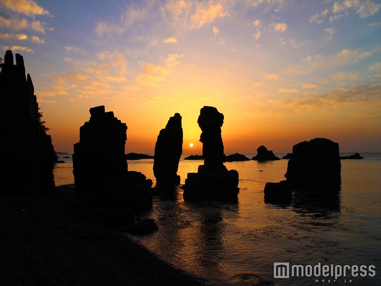 青海島のサンセット／画像提供：山口県