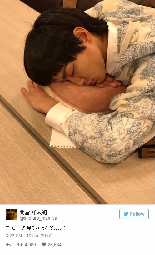 野村周平の安らかな寝顔を間宮祥太朗が激写し女子歓喜「こういうの見たかった！」「菅田くんのもお願い」