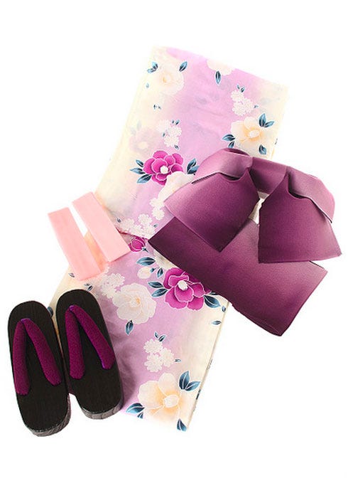 椿紋調浴衣4点セット「fifth」5,900円(税抜)/画像提供:fifth