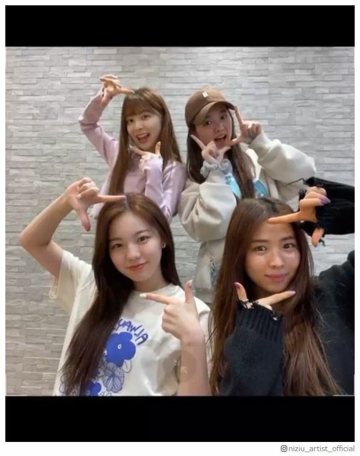 NiziUミイヒ・リオ・マヤ・アヤカ、仲良しムービー公開｢可愛いがいっぱい｣と反響
