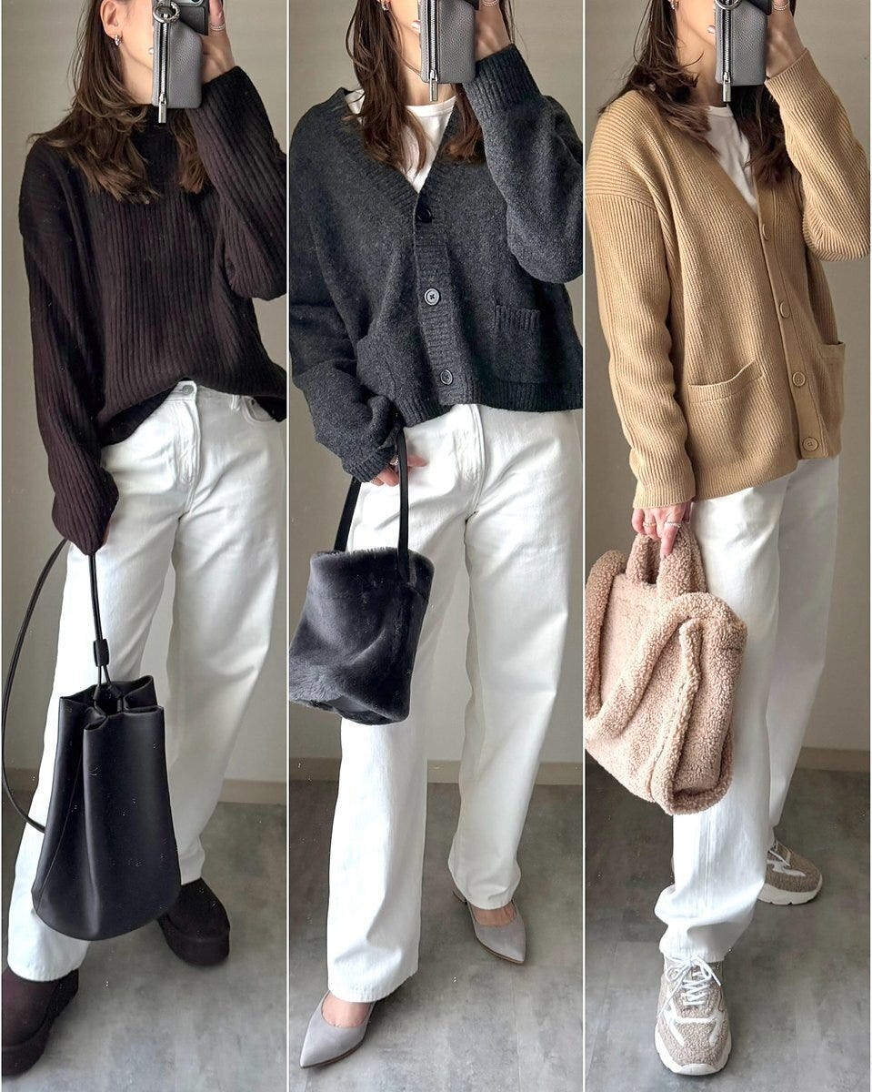 ユニクロ バギージーンズ コーデ ユニクロのバギージーンズコーデ1