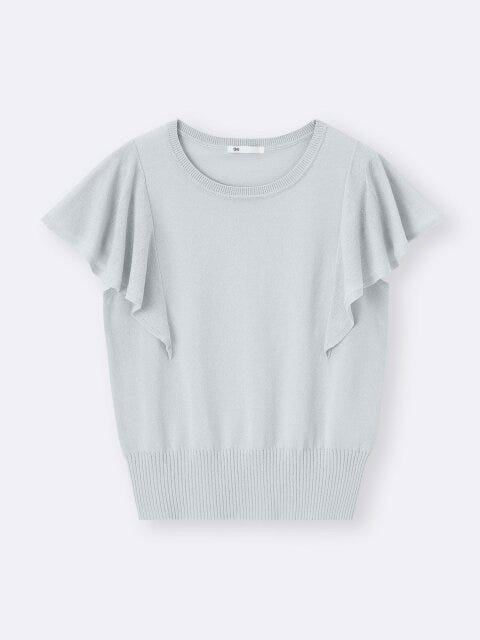 GU シアーラッフルスリーブセーター GUのシアーラッフルスリーブセーター