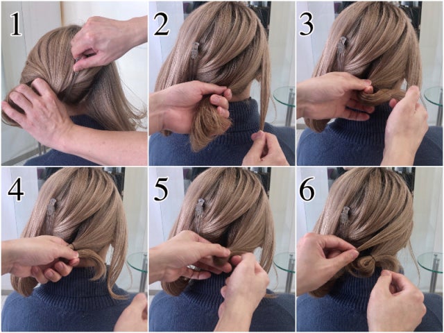 画像3 6 ボブさん向け お団子2つをくっつけて ゴム ピンだけでできる 簡単お団子ヘアアレンジ モデルプレス