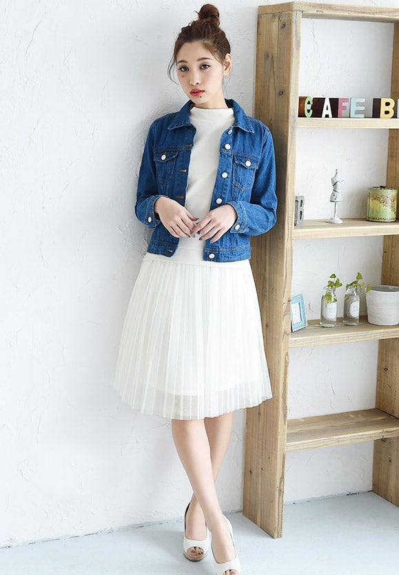 ミディアム丈・チュールプリーツスカート「Luz Llena」2,970円（税込）／画像提供：Luz Llena