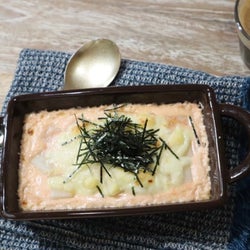 美味しくないわけがない!余ったお餅でカンタンにできる「めんたい餅チーズグラタン」
