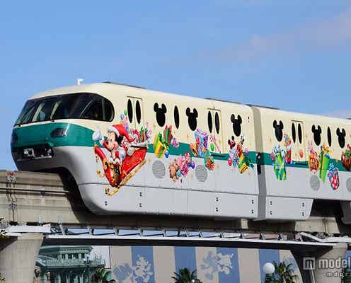 ディズニー、クリスマス限定ラッピングライナー 今年初仕様のつり革も