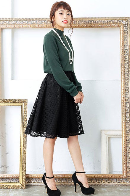 ラッセルレースフレアスカート「神戸レタス」2490円（税込）／画像提供：神戸レタス