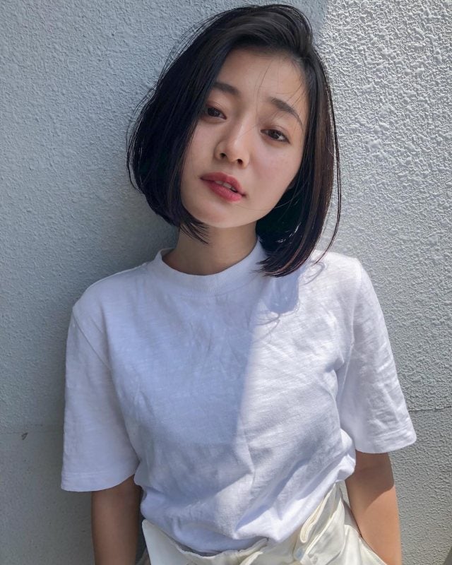 切りっぱなし×内巻き