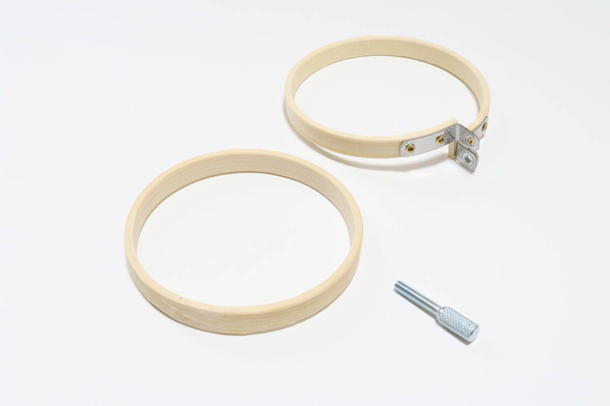 セリア　竹製刺しゅう枠　パーツ