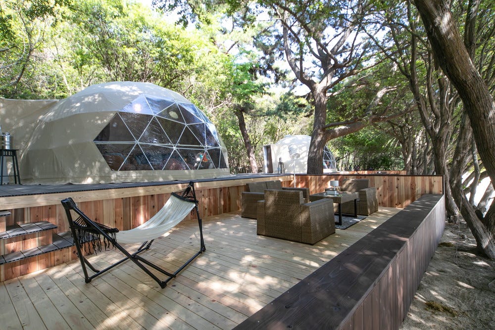 岡山にグランピング施設「せとうちグランピング」瀬戸内の多島美を望む癒しのアウトドア空間