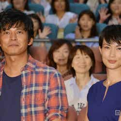 織田裕二(左)、長谷川京子(右)