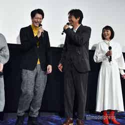 （左から）成海璃子、岡田将生、時任三郎、財前直見、山本剛義監督 （C）モデルプレス