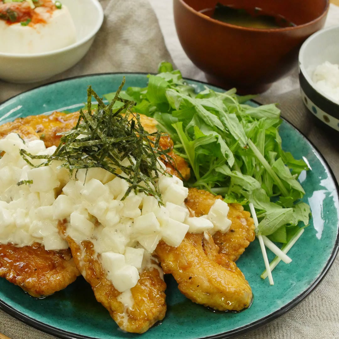 長芋タルタルでシャキうま!ささみわさび南蛮