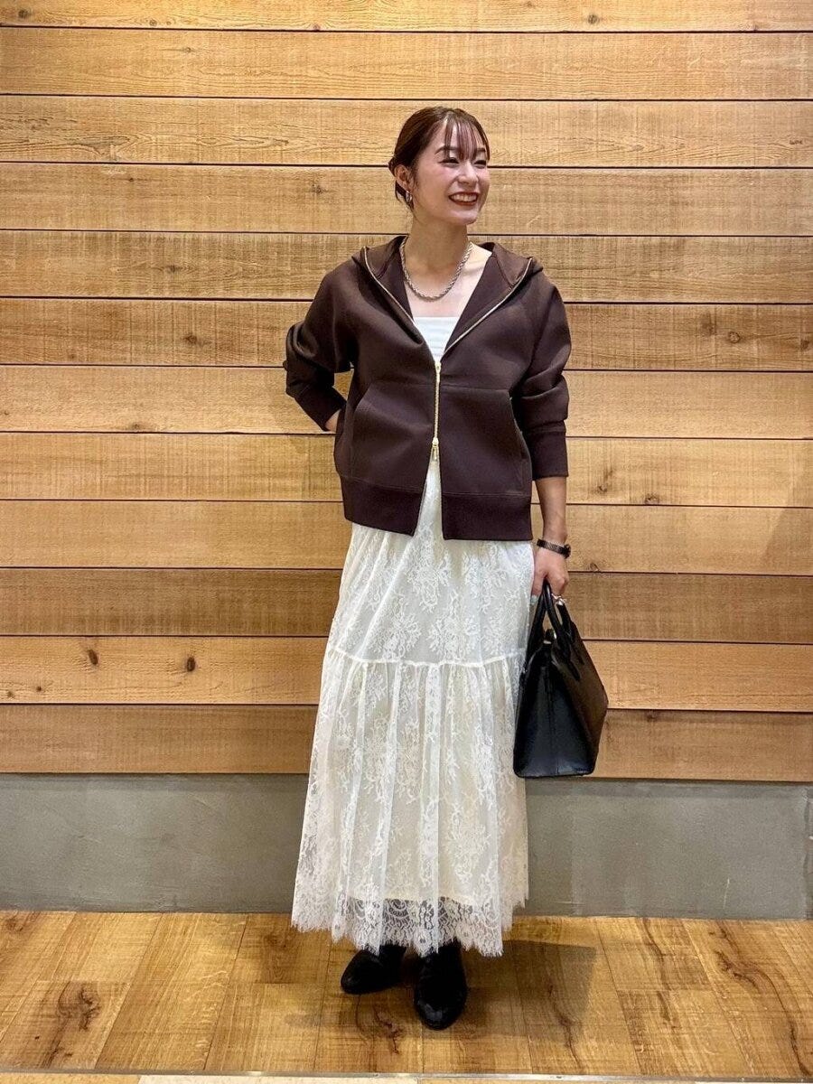 2026春グローバルワーク大人女性おすすめダンボールジップパーカー