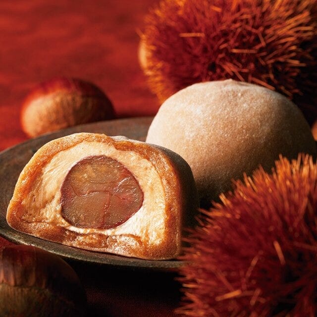 シャトレーゼ　一粒栗大福マロンクリーム入り　渋皮栗　栗餡　洋酒　大人