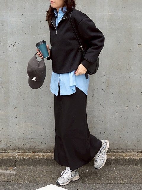 スウェット×スカート コーデ スウェット×スカートコーデ4