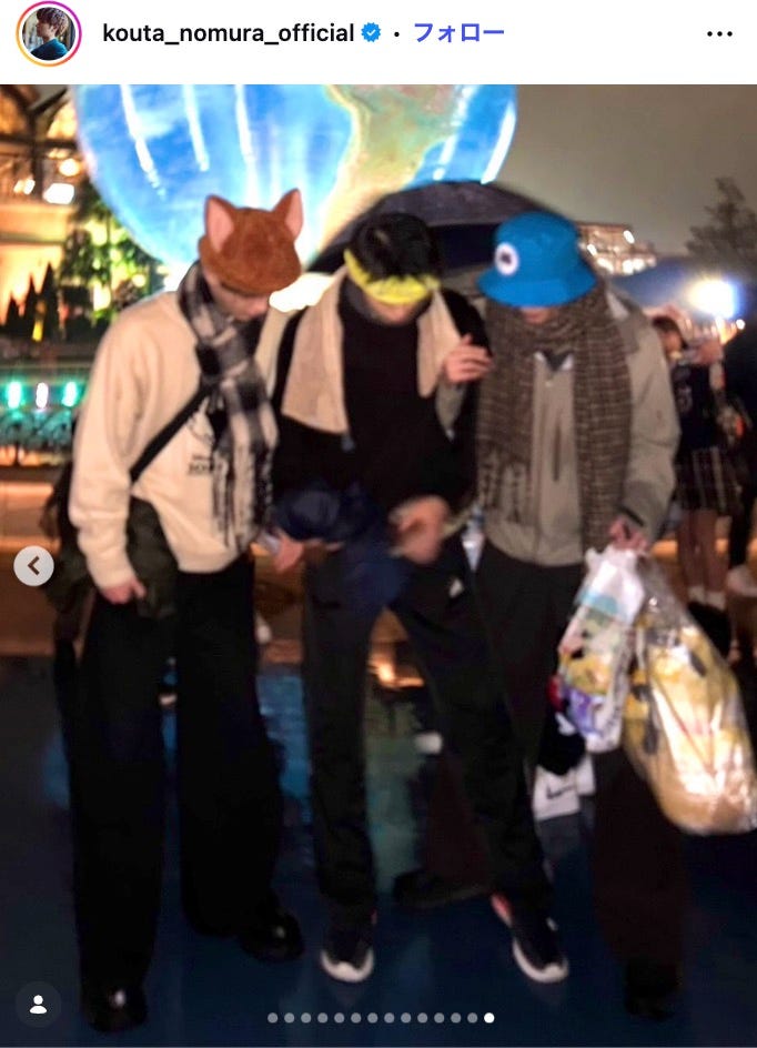 野村康太Instagramより