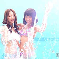 SUPER☆GiRLS、水着姿で「イッチャって ヤッチャって」（左から）荒井玲良、田中美麗【モデルプレス】