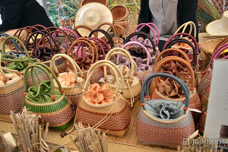 竹細工の実演・展示