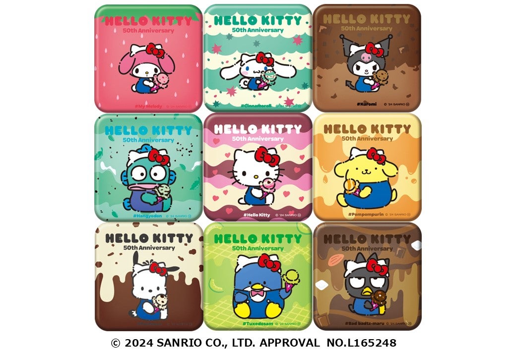 数量限定サンリオキャラクターズ オリジナル缶バッジ（C）2024 SANRIO CO., LTD. APPROVAL NO.L165248
