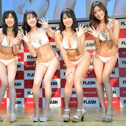 （左から）高槻実穂、名取くるみ、霧島聖子、益田アンナ（C）モデルプレス