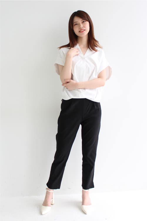 定番の組み合わせも女性らしく