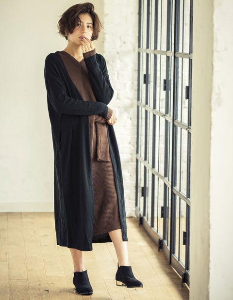 前結びニットワンピース「Re:EDIT by GALSTAR」2,998円(税込)/画像提供:Re:EDIT by GALSTAR