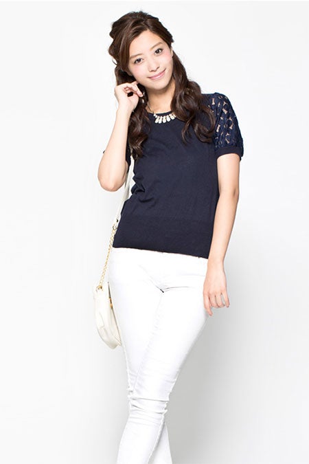 袖レースニット「DEPARTMENT」3,980円（税込）