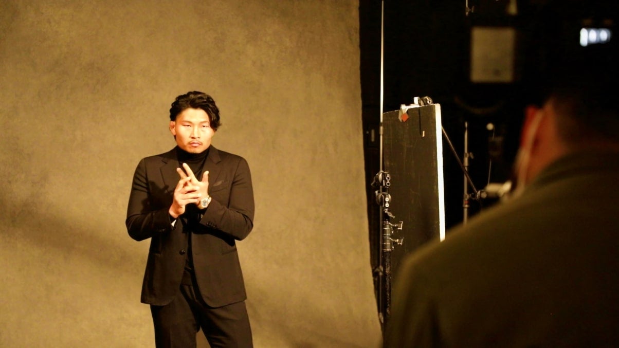 稲垣啓太選手 メイキング動画キャプチャ（提供写真）