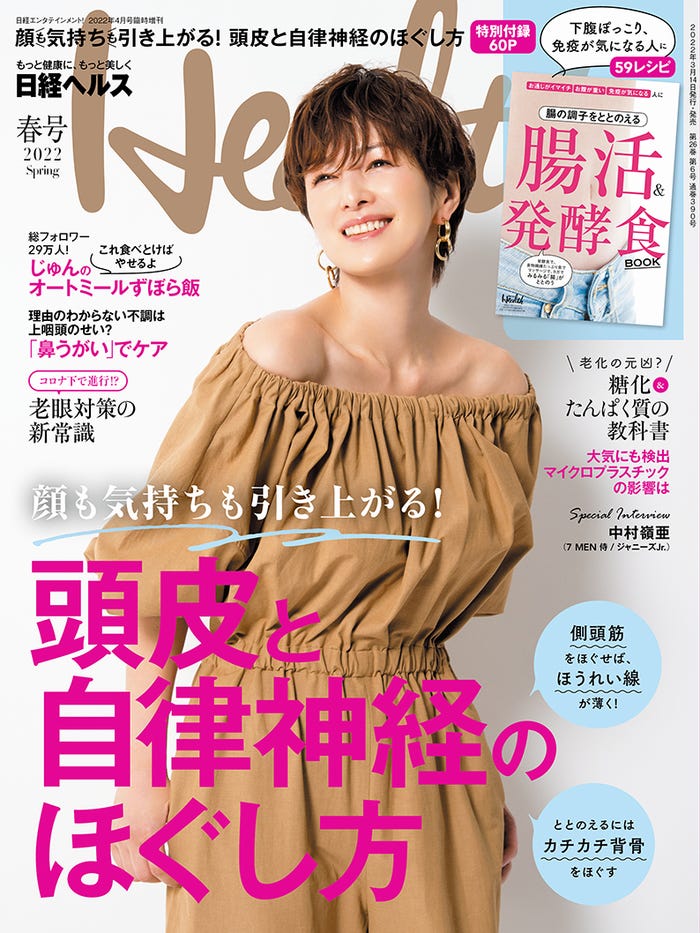 「日経ヘルス2022春号」表紙:吉瀬美智子(C)日経BP