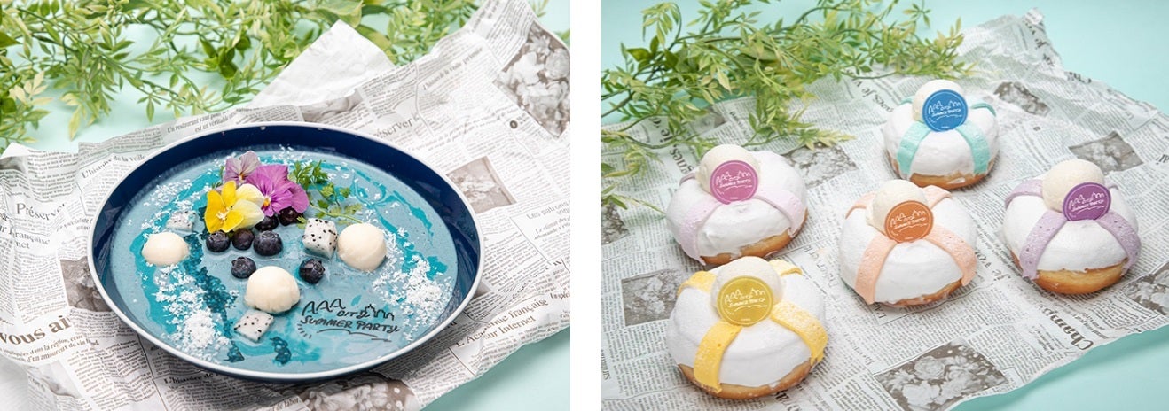 アサイーボウル1,290円、浮き輪ドーナツアイス（5種）500円（税抜）（C）AMG