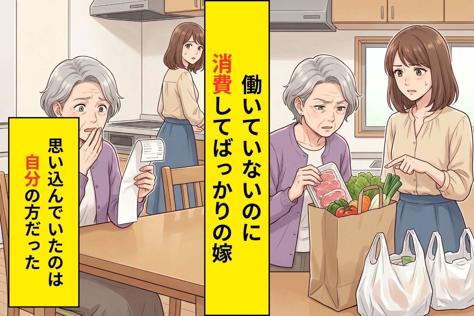 嫁の買い物を毎週監視していた私→忘れていったレシートの裏に並ぶ“本当の家計”を見て言葉を失った