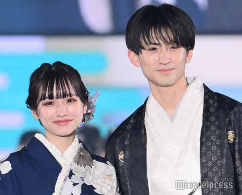 「今日好き」しゅんまや夫婦、大人びた和服姿で密着 19歳の重川茉弥「実感が湧いた」<関西コレクション 2023 S/S>