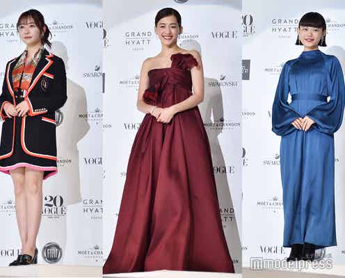 綾瀬はるか・指原莉乃・杉咲花ら、色気醸す豪華ドレスで登場 “圧倒的な活躍をみせた女性”に選出<VOGUE JAPAN WOMEN OF THE YEAR 2019>