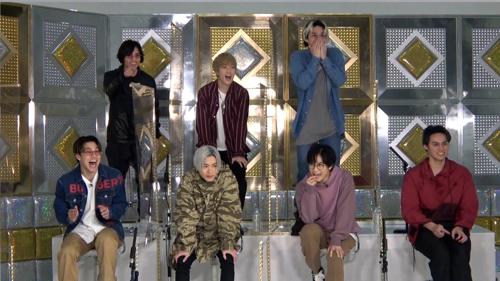 （上段左から）神谷健太、藤原樹、与那嶺瑠唯（下段左から）RIKU、川村壱馬、岩谷翔吾、龍／CL「THE RAMPAGEのガチTV」より（提供画像）