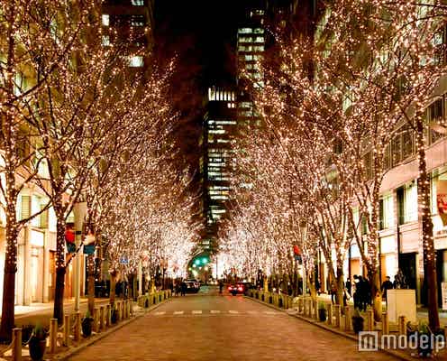 丸の内にシャンパンゴールドイルミ輝く 2016年は「日本夜景遺産」に認定