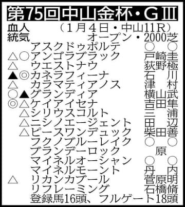 【中山金杯展望】カネラフィーナ5連勝で重賞初制覇を狙う