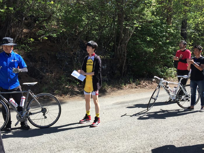 クランクインの様子(C)渡辺航(週刊少年チャンピオン)2008/スカパー!・東宝・舞台「弱虫ペダル」製作委員会