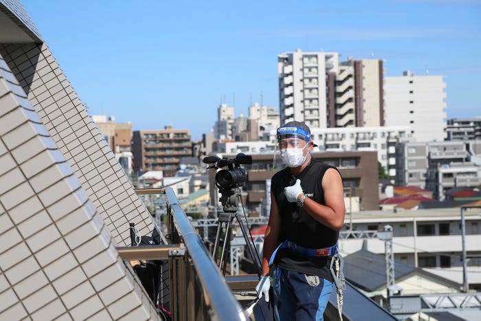 渡邊圭祐が撮影したドラマ「love distance」メイキングショット(C)Paravi