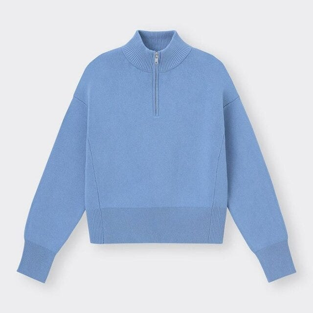 ハーフジップセーター GUでおすすめの新作トップス