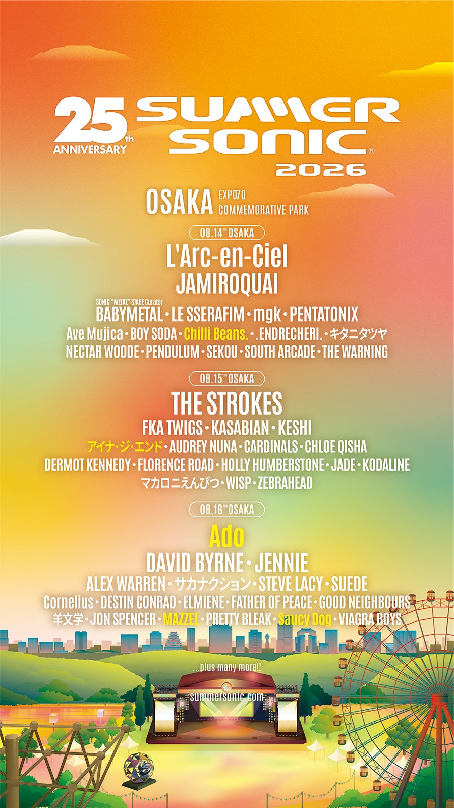 「SUMMER SONIC 2026」大阪（提供写真）
