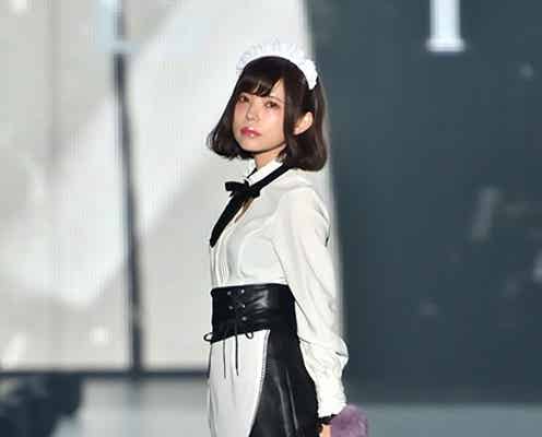 益若つばさ、“おフェロ”全開メイド風スタイルに観客うっとり<関コレ2015A/W>