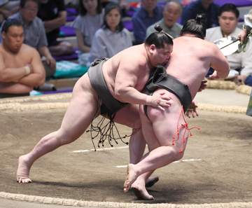 旭富士が立ち合い動いて6勝締め、元横綱旭富士の宮城野親方「気合を入れ直してやってほしい」【大相撲】