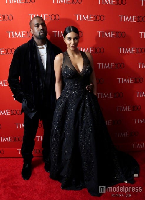 キム・カーダシアンとカニエ・ウェスト。Newscom/Zeta Image