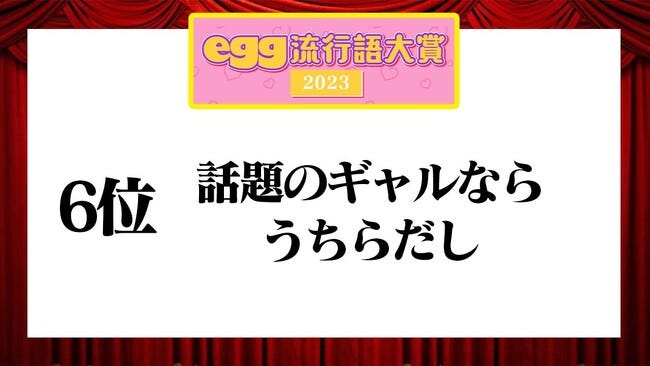 「2023年ギャル流行語大賞」(提供写真)