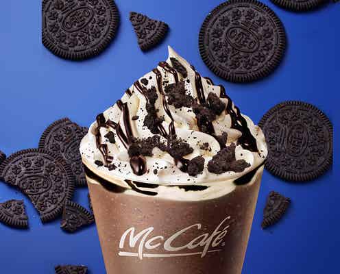 マックカフェ「オレオチョコフラッペ」ザクザク食感クッキー×チョコフラッペが相性抜群